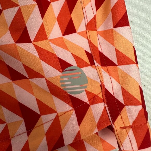 Laguna Swim Mens XL Swim Trunks Lava Falls Red Geometric Quick-Dry UPF 50+ 7" - Picture 3 of 13